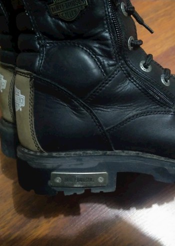 39 Beden Siyah Deri Biker Bot
