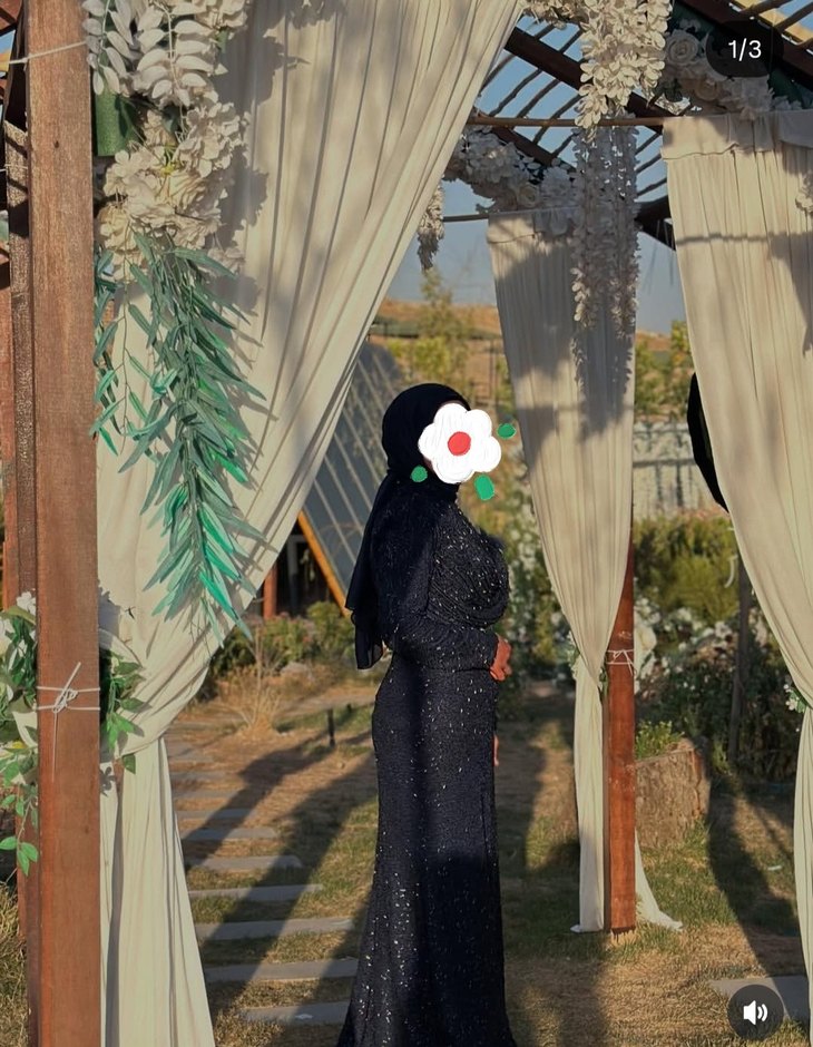 Uzun lacivert abiye - Görsel 3