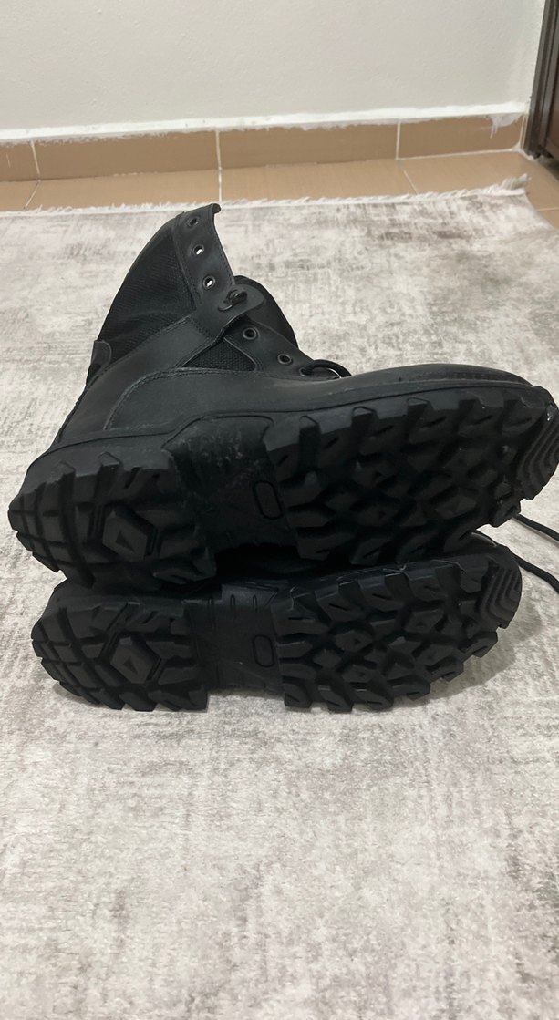 Siyah Kauçuk Erkek Botlar Velcro - Görsel 3