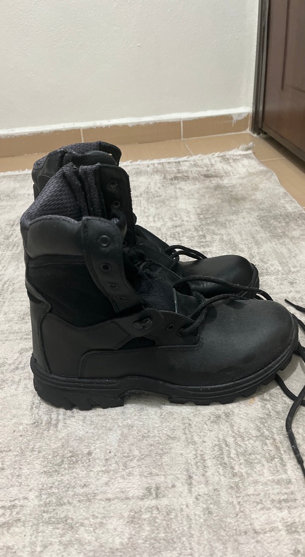 Siyah Kauçuk Erkek Botlar Velcro - Görsel 2