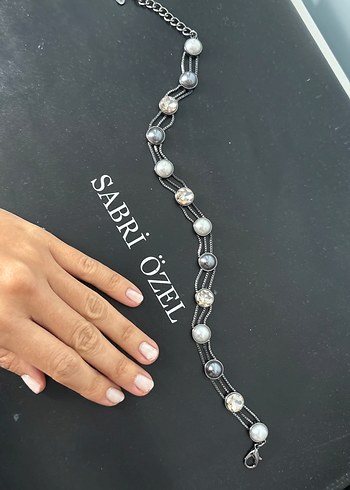 Gri Boncuklu Yılan Desenli choker