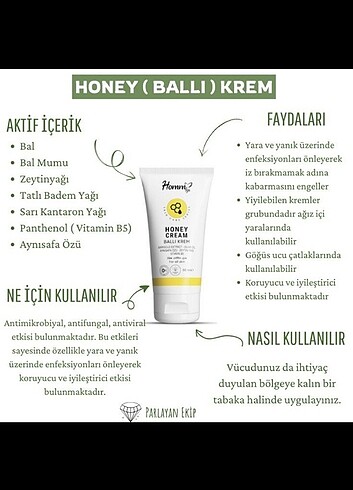 Homm Bitkisel Ballı Krem