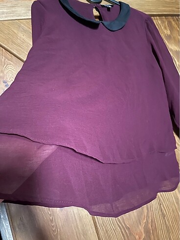 s Beden bordo Renk Bershka bluz