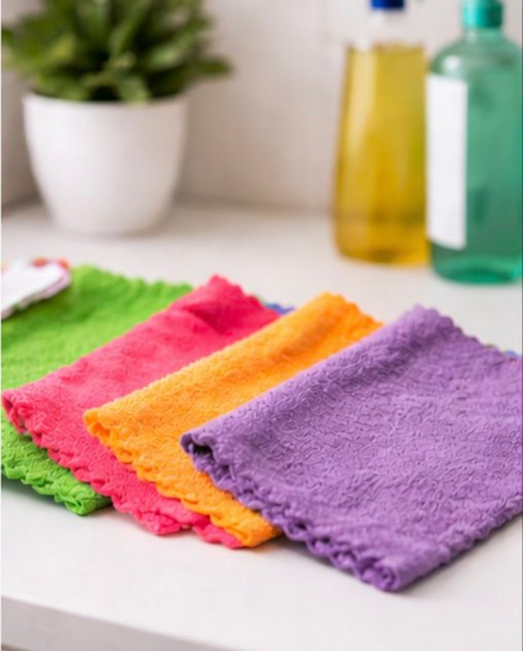 4lü Mikrofiber Temizlik Bezi Seti 30×30 - Görsel 2