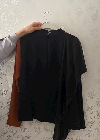 Uzun Kollu, Nakışlı ve Drapeli Kadın Gömlek - Görsel 3