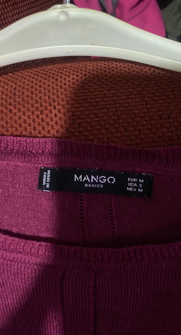 Bordo Uzun Kollu Keten Kadın Kazak - Görsel 2