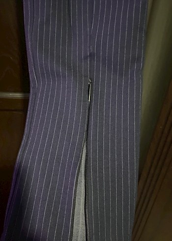 Düz Renk Mor Kadın Kumaş Pantolon - Görsel 4