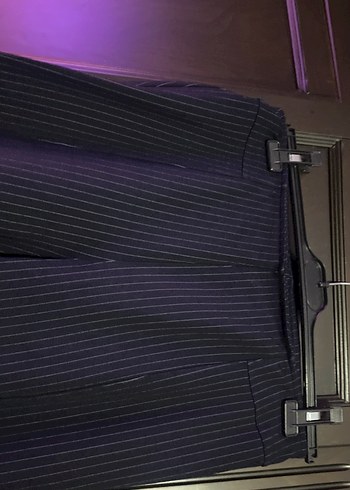 Düz Renk Mor Kadın Kumaş Pantolon - Görsel 2