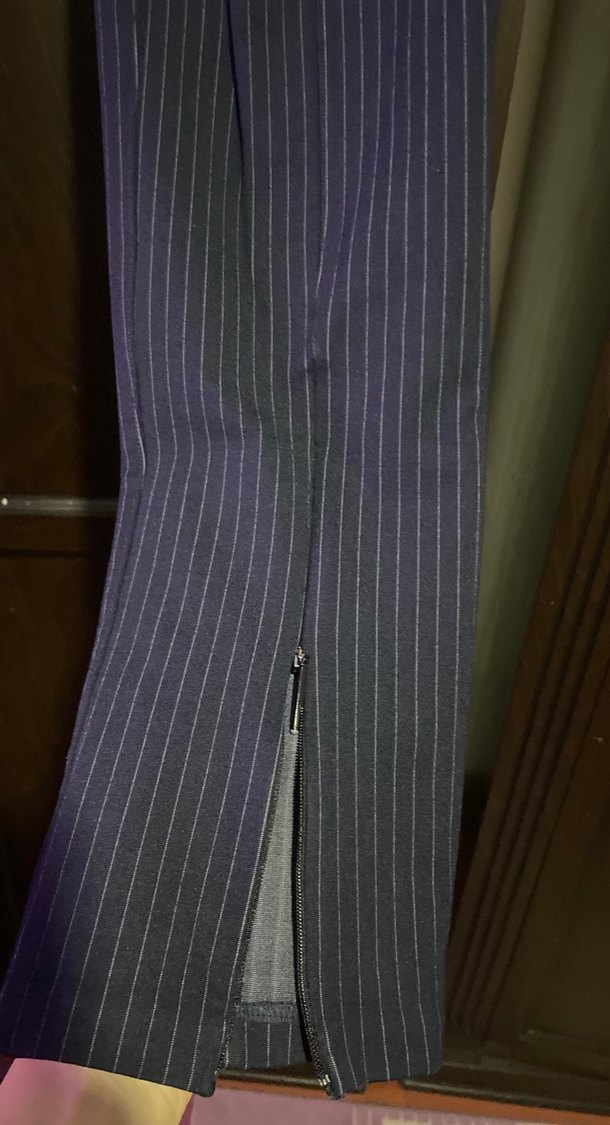 Düz Renk Mor Kadın Kumaş Pantolon - Görsel 3