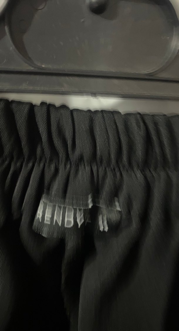 Kadın Siyah Pilili Uzun Kumaş Pantolon - Görsel 3