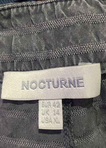 Gri Keten Kadın Bol Kesim Pileli Pantolon - Görsel 3