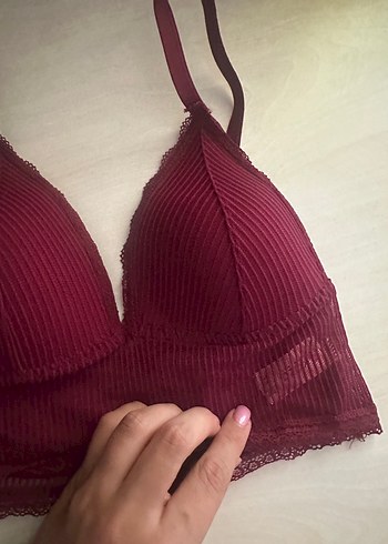 Bordo Kadın Bohem Bralet