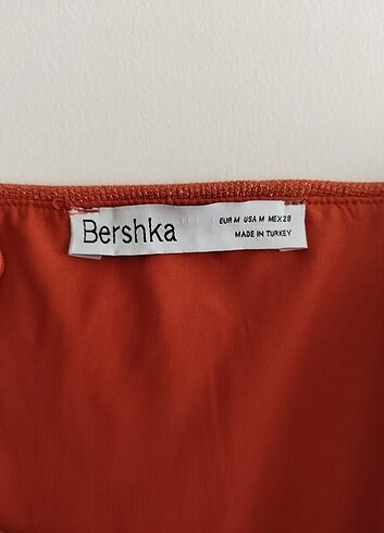 m Beden turuncu Renk Bershka mini elbise 