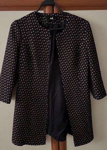 Düğmesiz Siyah Midi Kadın blazer ceket