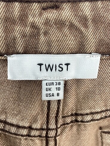 38 Beden kahverengi Renk Twist Mini Şort %70 İndirimli.