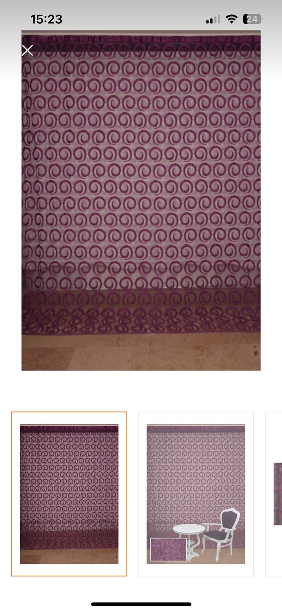 Mor Nakışlı Modern ip perde - Görsel 4