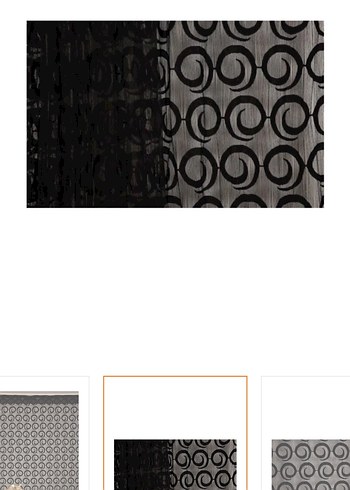 Siyah Nakışlı Gotik ip perde - Görsel 5