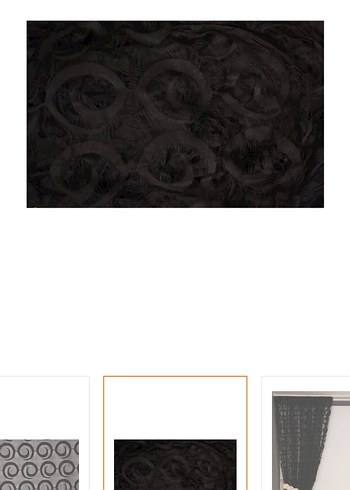 Siyah Nakışlı Gotik ip perde - Görsel 3