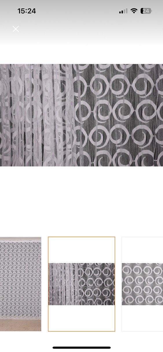 Modern Klasik Beyaz Nakışlı ip perde - Görsel 3