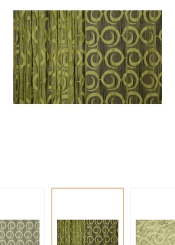 Yeşil Desenli Modern Klasik Perde - Görsel 2