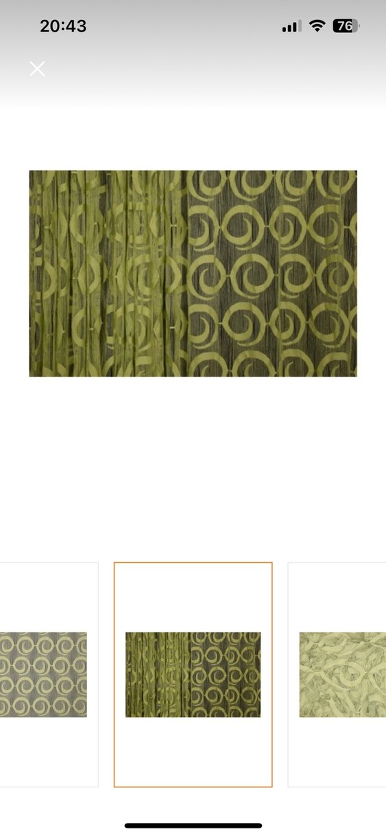 Yeşil Desenli Modern Klasik Perde - Görsel 2