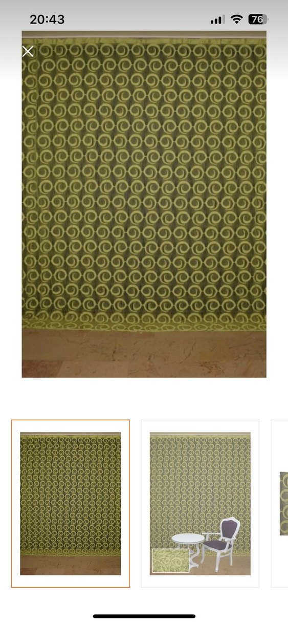 Yeşil Desenli Modern Klasik Perde - Görsel 3