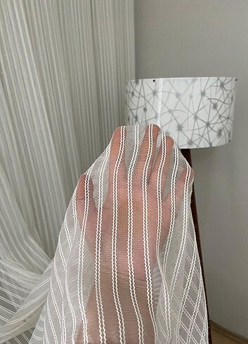 Tül perde simli cizgili - Görsel 5