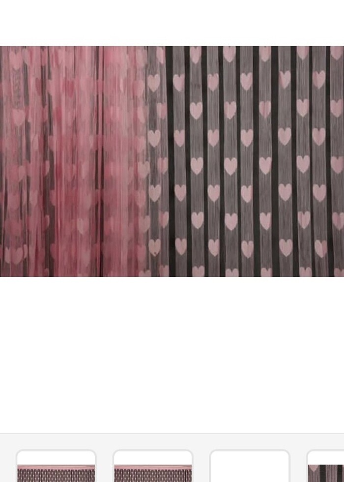 Pembe kalp ip perde - Görsel 3