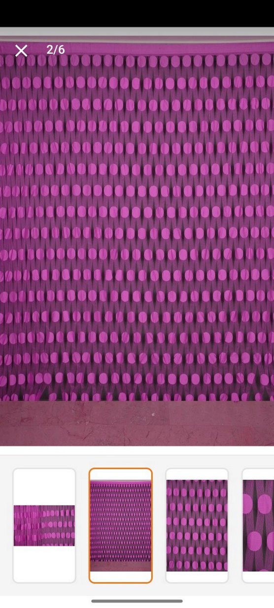 Mor Puantiyeli fuşya perde - Görsel 3