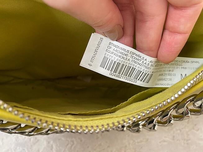  Beden yeşil Renk Stradivarius baget çanta