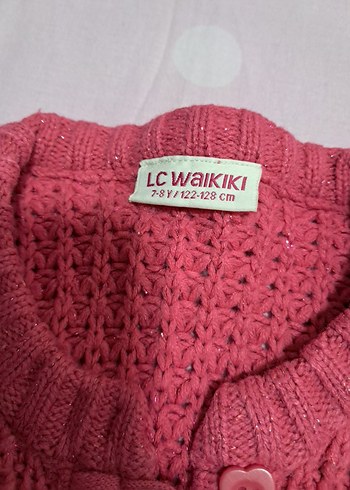 Kız Çocuk Pembe Örgü Hırka Nakışlı - Görsel 5