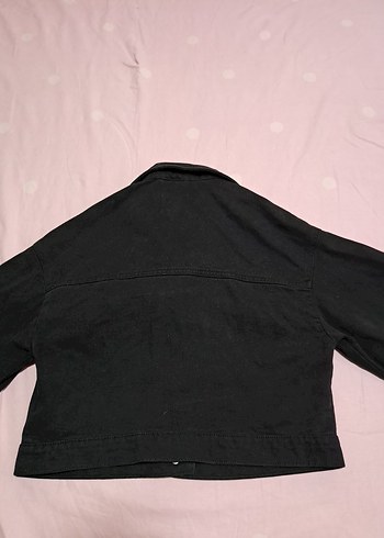 Siyah Düğmeli Kadın Denim Ceket - Görsel 10