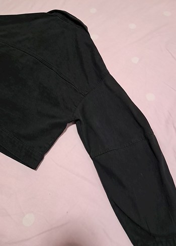 Siyah Düğmeli Kadın Denim Ceket - Görsel 12