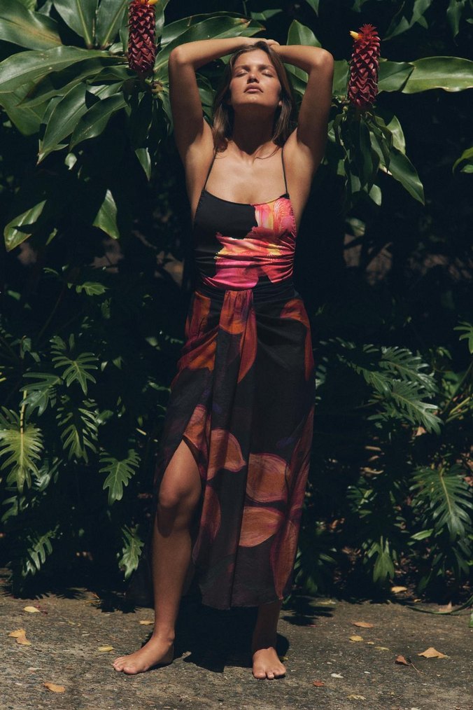 Kadın Bohem Uzun Drapeli Etek - Görsel 3