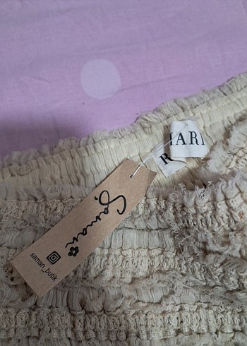 Ekru Uzun Bohem Fırfırlı Keten Etek - Görsel 8