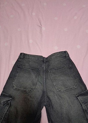 Gri Kadın Kot Şort Street Wear - Görsel 9