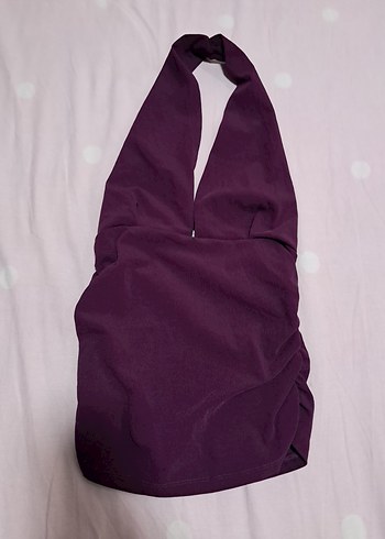 HALTER YAKA BÜZGÜLÜ TOP - Görsel 6