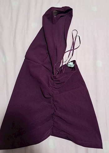 HALTER YAKA BÜZGÜLÜ TOP - Görsel 8