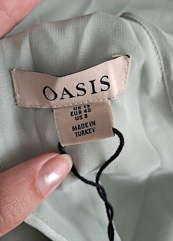 Oasis Saten Halter Yaka Midi Elbise - Görsel 17