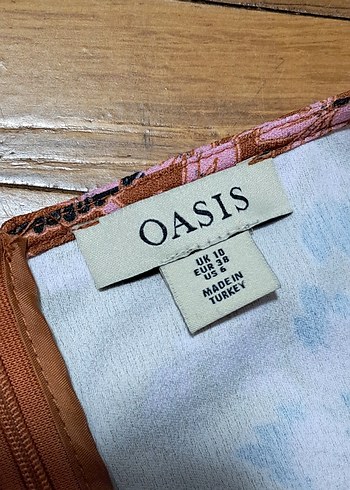 Bohem Uzun Kollu Desenli Kahverengi Elbise - Görsel 5