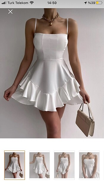 Prenses model askılı elbise