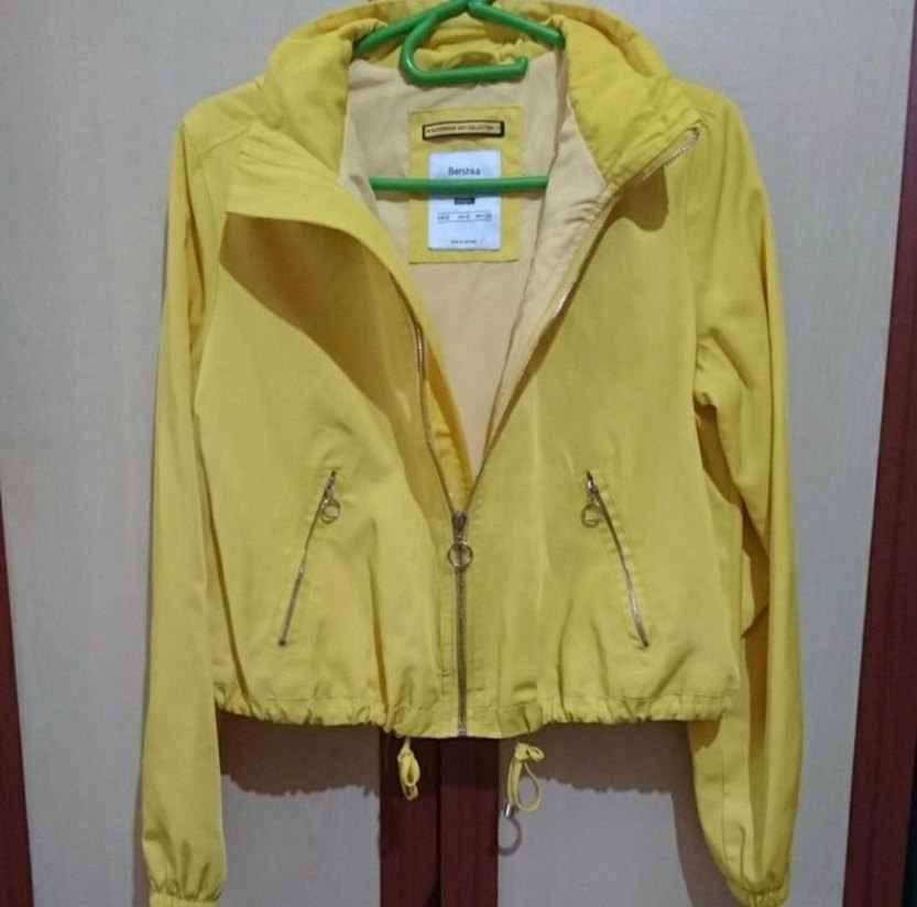 Sarı Kapüşonlu Fermuarlı Kadın Ceket - Görsel 3