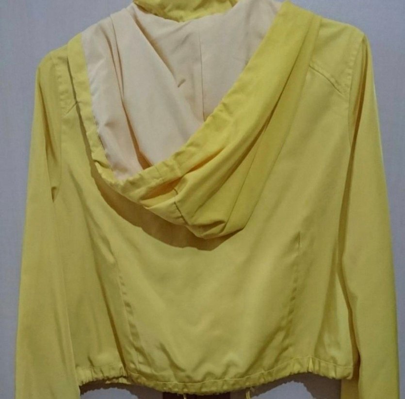 Sarı Kapüşonlu Fermuarlı Kadın Ceket - Görsel 4