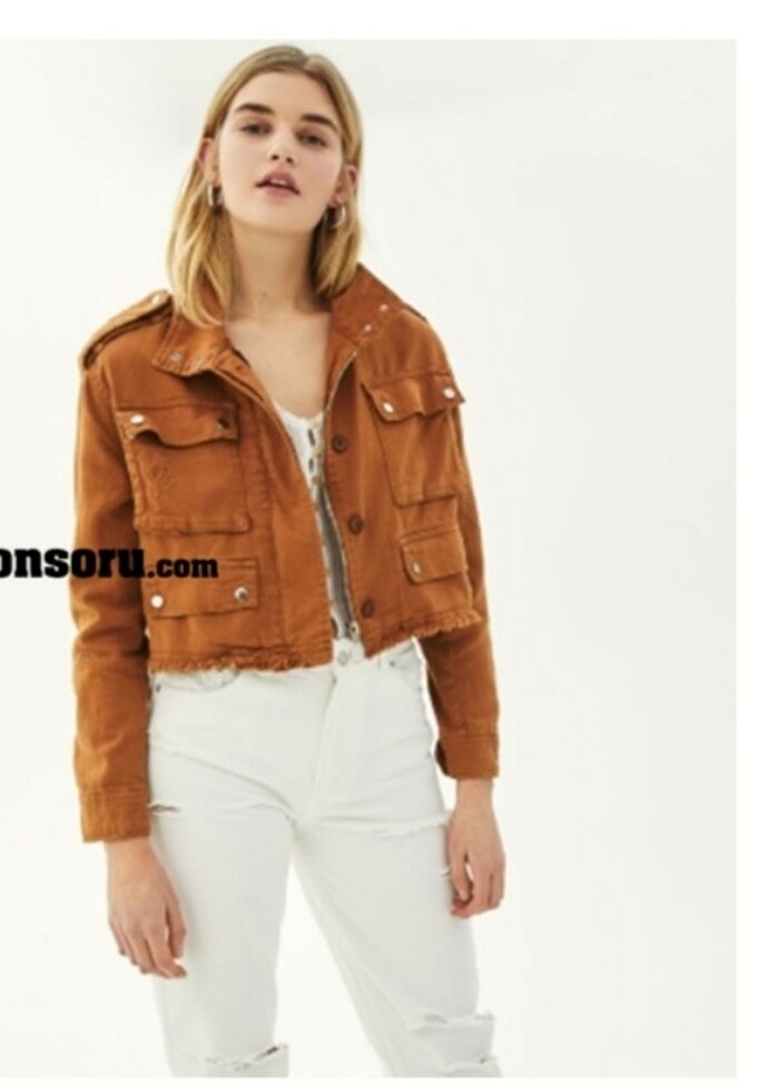 Bershka taba rengi ceket - Görsel 2