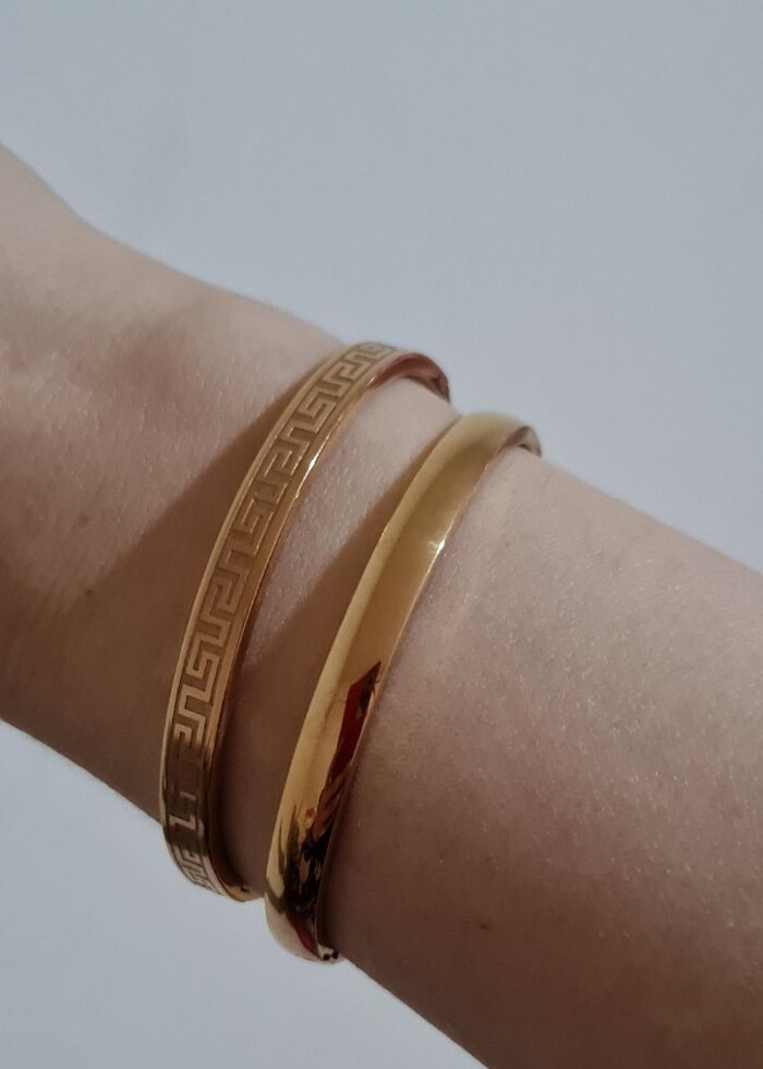 Rose gold ikili çelik bileklik  - Görsel 4