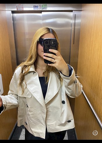 Defacto Bej Kadın Denim Trençkot