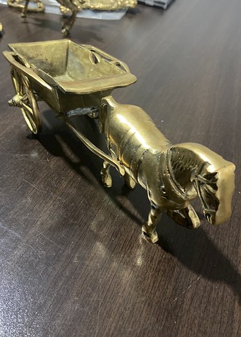 Altın Renkli At ve Arabası Biblo - Görsel 2