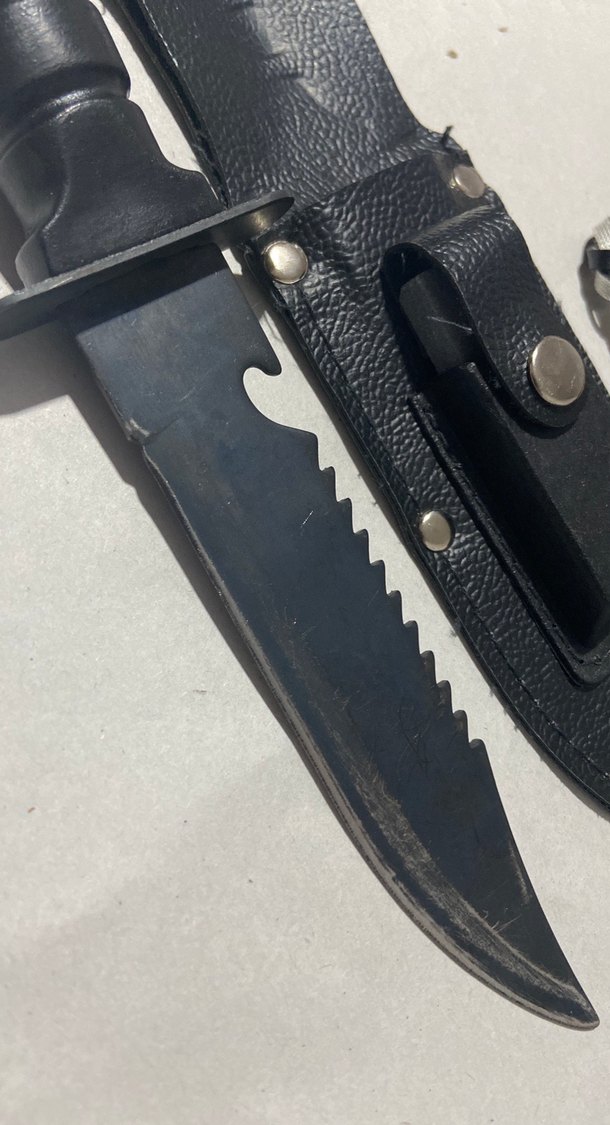 Siyah Saplı Siyah Bıçak ve Kılıf - Görsel 3