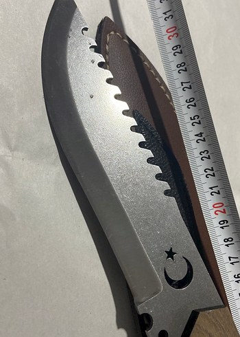 Gri ve Kahverengi Kütük Saplı Avcı Bıçağı - Görsel 3