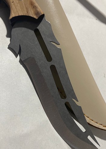 Kahverengi Ahşap Saplı Keskin Bıçak - Görsel 2